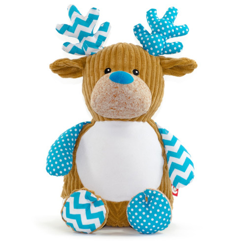 Cup Cake Personalised Cubbies Harlequin Blue Reindeer